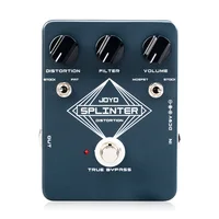 JOYO JF-21 Splinter Pedal de guitarra de distorsión clásica Pedal de efecto de pelusa y distorsión con perillas de distorsión/filtro/volumen