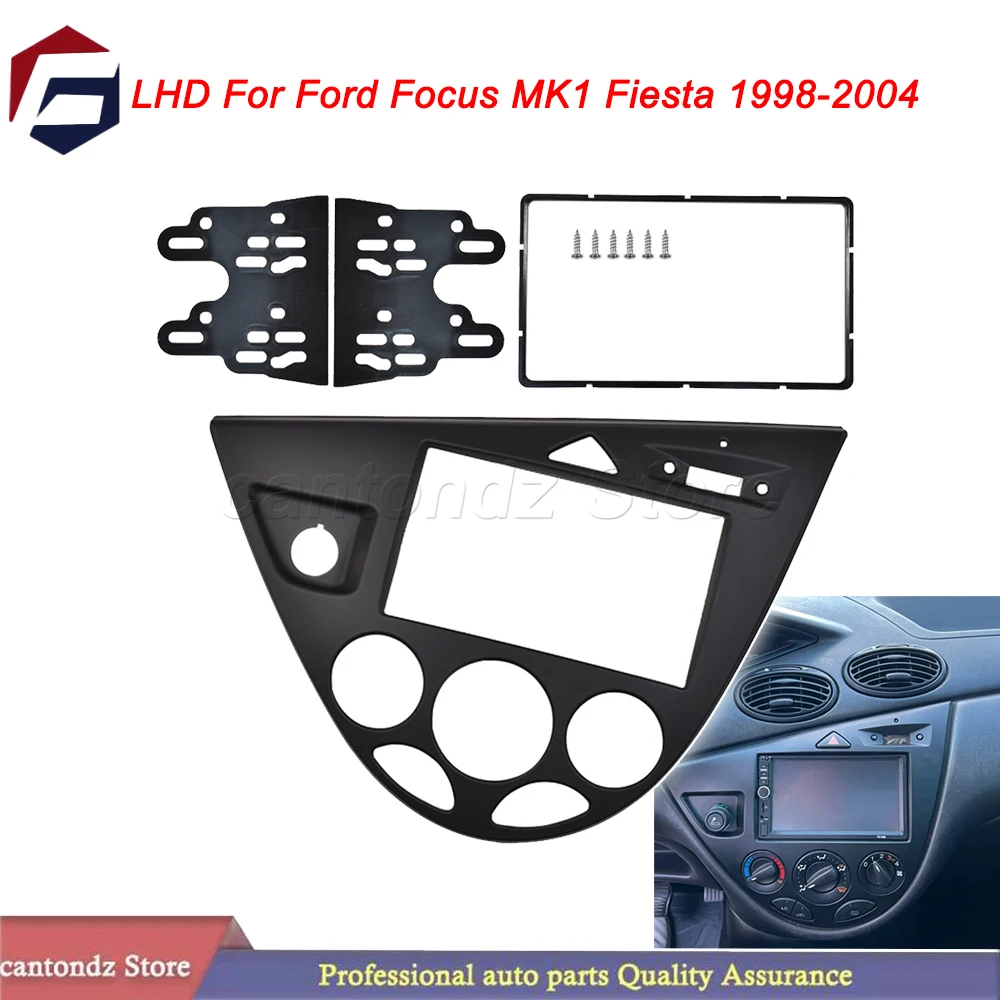Kit de ajuste de montaje de tablero de montaje de Radio envolvente de Radio de coche LHD, pieza de repuesto de bisel facial apta para Ford Focus MK1 Fiesta 1998-2004