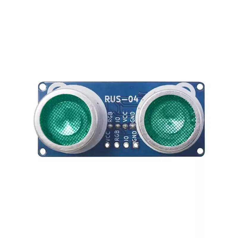 AS63-RUS-04 Ultrasonic Module RGB Colorful Light Obstacle Avoidance Sensor For Robot Car 3-5.5V Distance Measuring