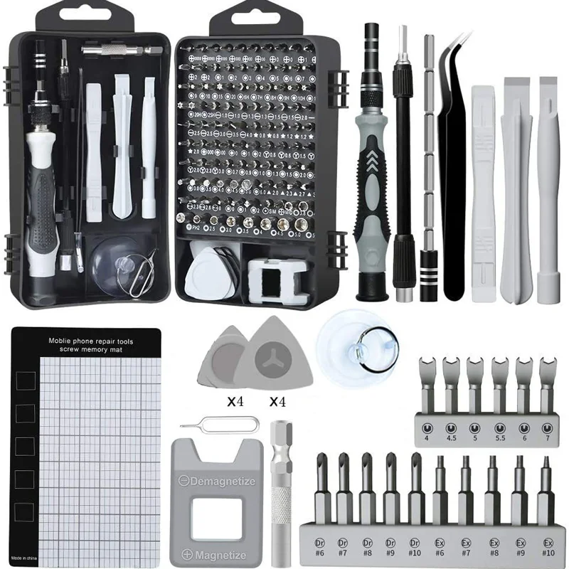 Computer Repair Kit 115 in 1 Magnetic Laptop Screwdriver Kit Precision Screwdriver Set Small Impact Screw Driver Set with Case