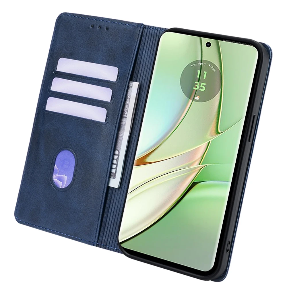 Bussiness Leather Phone Case for Motorola Edge 40 30 Neo Edge 2023 Flip Cover Magnetic Wallet Case Cover Stand Funda