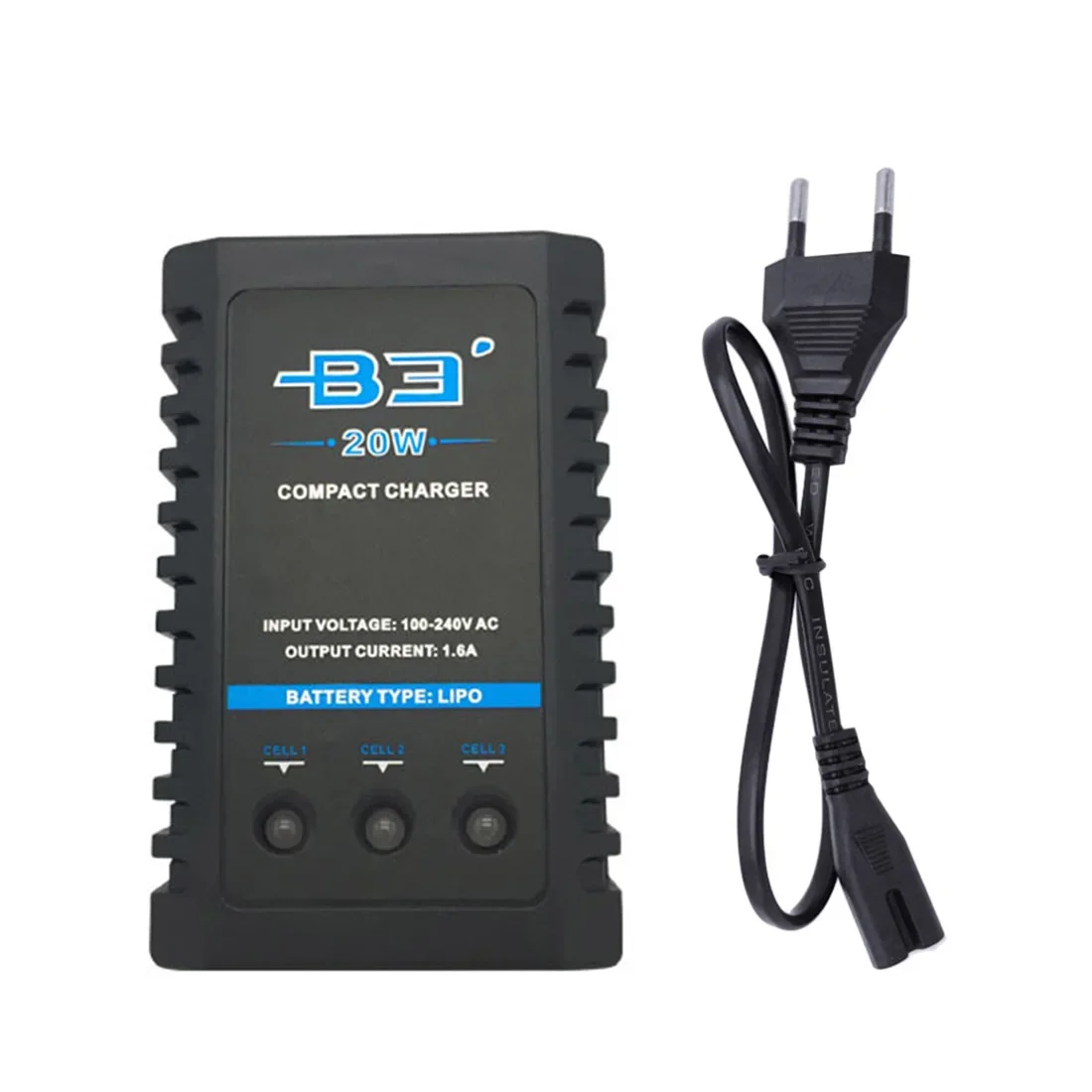 T238 Flash Bomb Flash Bang Battery Charger B3 2s-3s 20w Fast Charger Lithium Battery Charger with USB Cable for 11.1v 7.4v