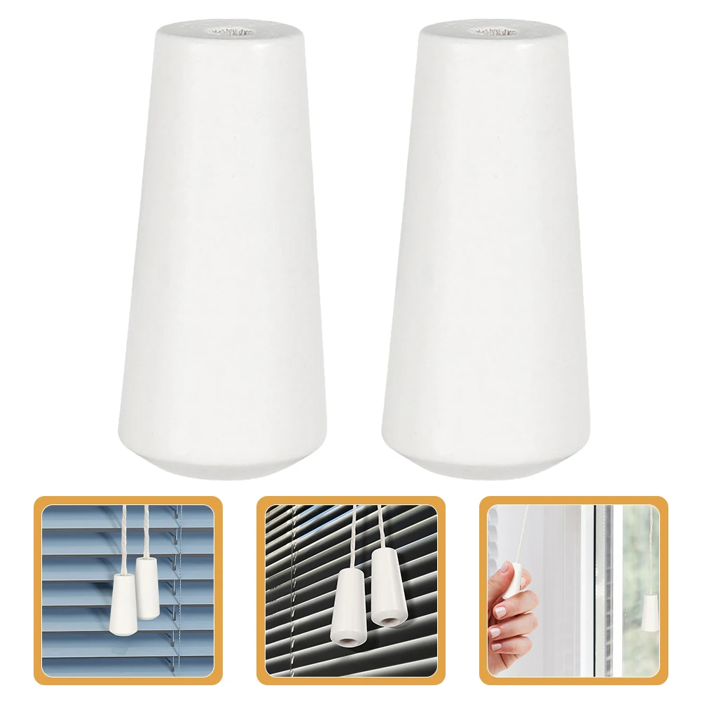 

4pcs Wooden Pull Knob Holders Easy Installation Minimalist Design For Window Blinds Curtains Partitions Door Decor Home