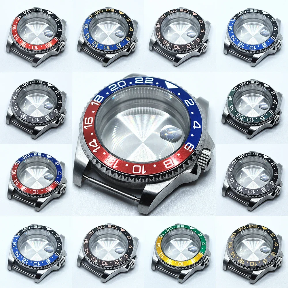 NH35 Case 40mm Watch Case for SUB GMT Watch Mod NH3 NH35 NH36 NH73 NH38 NH39 NH70 NH72  Transparent Glass