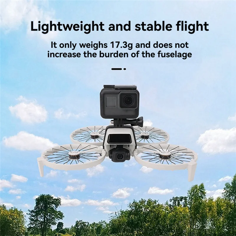 

-ABAB Upper Expansion Bracket For DJI Flip Drone Extension Top Action Camera Holder For Gopro/Go3s Adapter Bracket Accessories