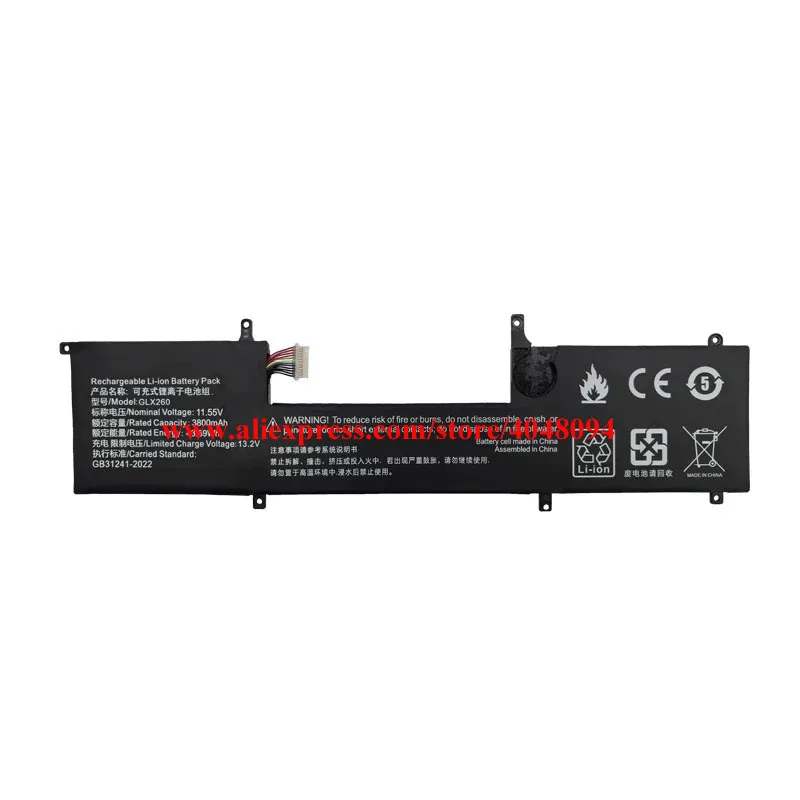 GLX260 Laptop Battery For RTDPART 20221107 Fengrui S10-I3 S2K A56 Dragon Junda Series 11.55V 3800mAh