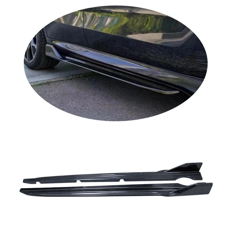 Black Warrior style For  X5 G05 Carbon fiber Side skirts side skirt car kit car bumper