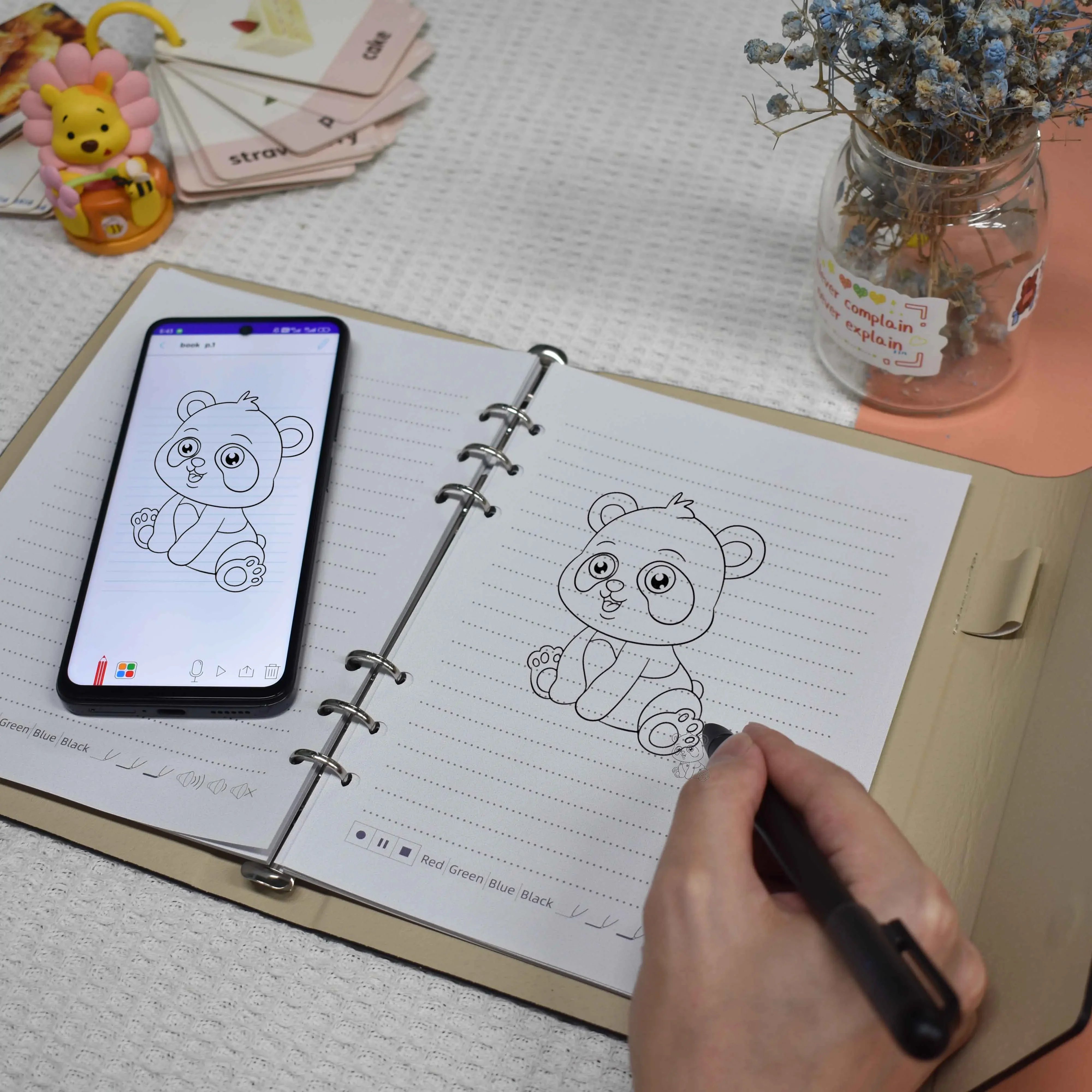 Custom Digital Notebook Writing Pen Paper Notepad Set Drawing Multifunction Handwriting Portable Smart Electronic Sync Pen APP