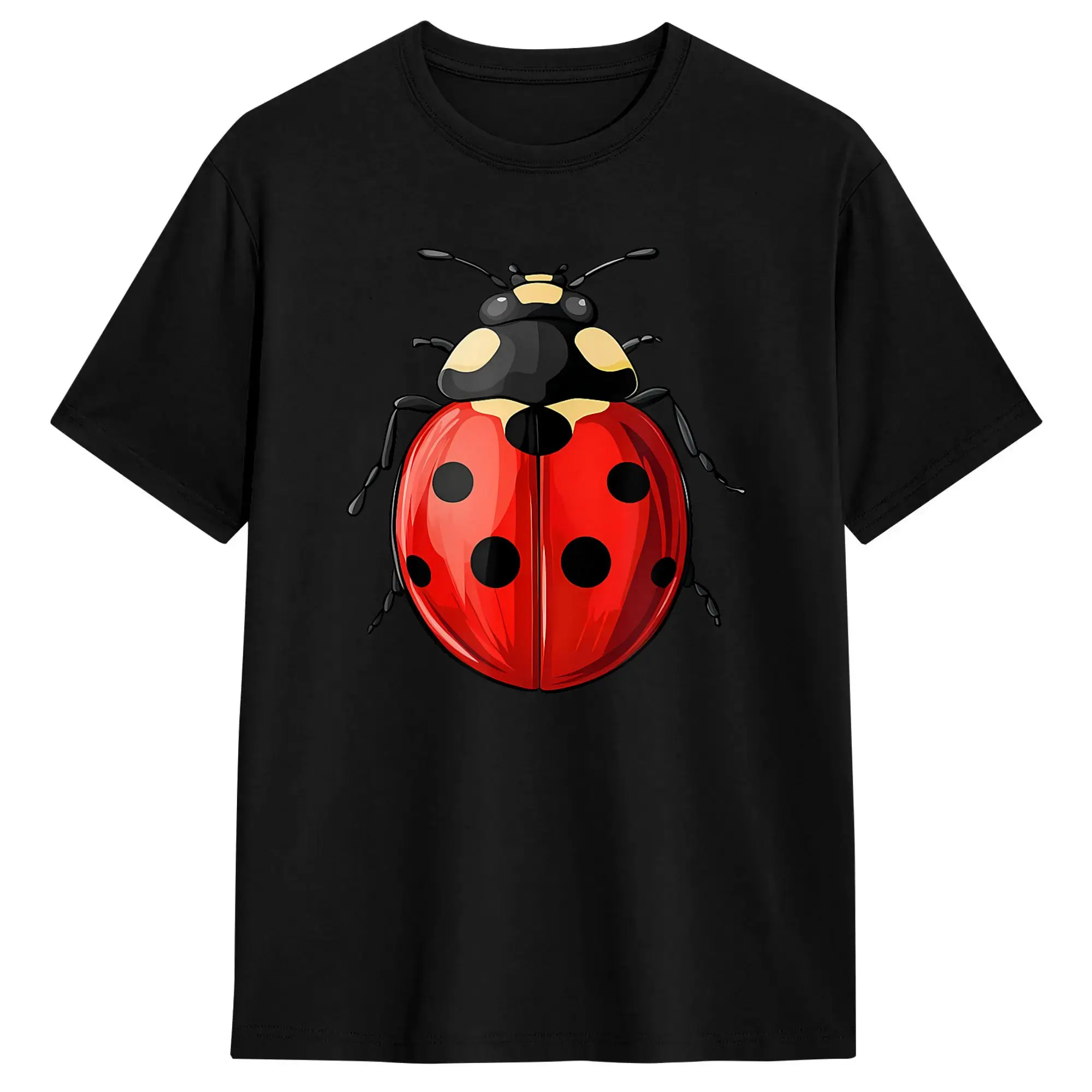 Cute Ladybug T-Shirt Summer  Cotton T-Shirts For Men's Harajuku Design Tshirt Short Sleeve Vintage Clothing