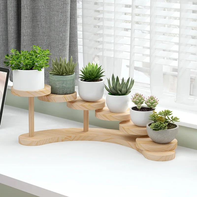 log-multi-layer-desktop-display-shelf-small-ornament-bedroom-office-desk-storage-rack-ladder-finishing-rack