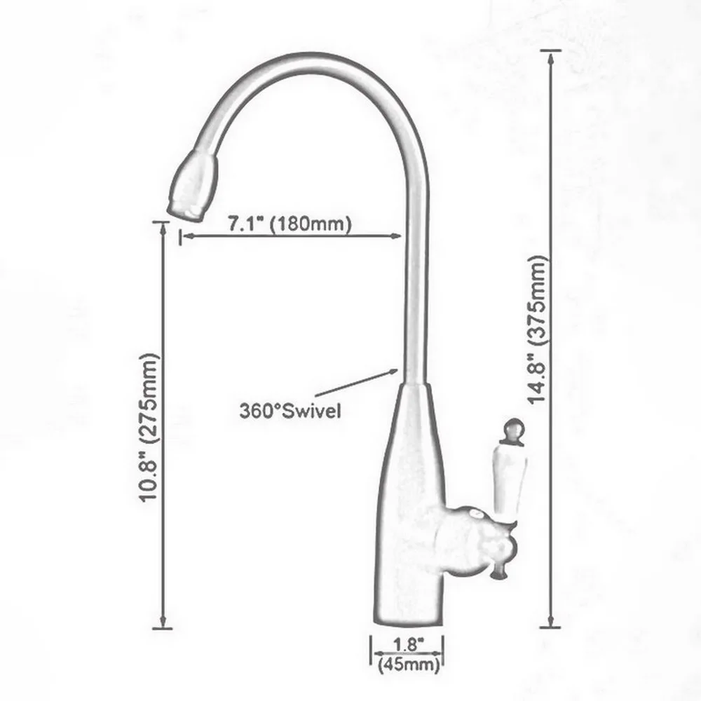 Oil Rubbed Bronze Bathroom Faucet Single Handle 360 Swivel Bathroom Sink Faucets Deck Mounted Hot Cold Water Mixer Tap Nhg025