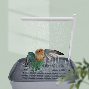 Parrot Bath Basin Reusable Birds Bathtub Electric Birds Large Household Cleaning Birdbaths Automatic Pet Bird Shower with USB
