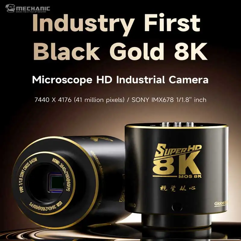 MECHANIC MOS-8K Microscope HD Industrial Camera 41MP HDMI USB Dual Interface for BGA IC Chip Micro Welding Repair Tools