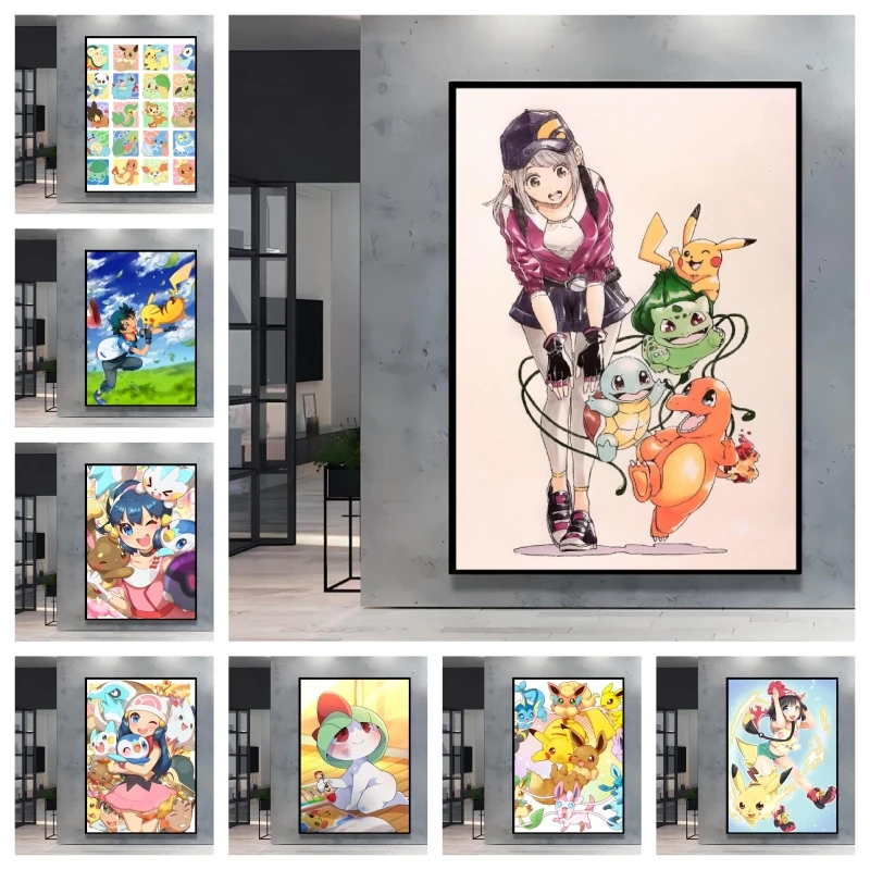 Diamond Printing Pokemon Elf Characters Modern Living Room Decoration Paintings Waterproof Cuadros Best Gift Hanging Classic