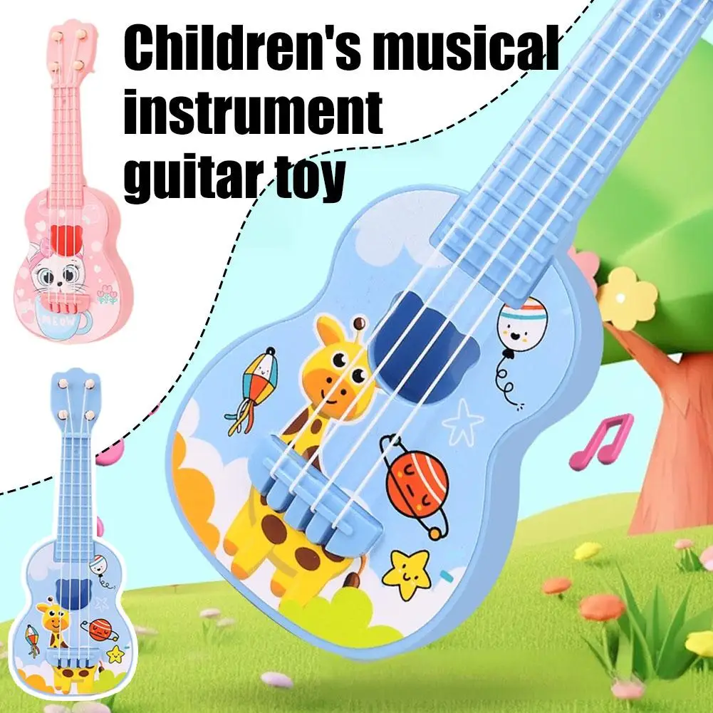 Chitarra per bambini Strumento musicale Ukulele Giocattoli musicali Montessori per bambini che imparano giocattoli educativi Regalo di compleanno di Natale