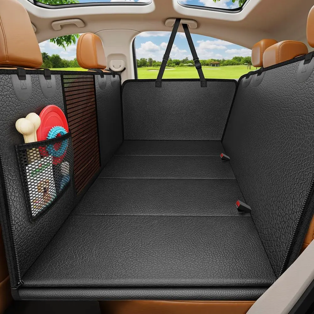 

Hard Bottom Dog Car Seat Cover or Pets 100% Waterproo Seat Cover Hammock 600D Heavy Duty Scratch Proo Nonslip Durable Back Seat