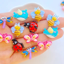 20Pcs New Resin Lovely Mixed Bee, Butterfly, Bird, Dragonfly Flat Back Cabochon Scrapbook DIY Embellishments Accessories