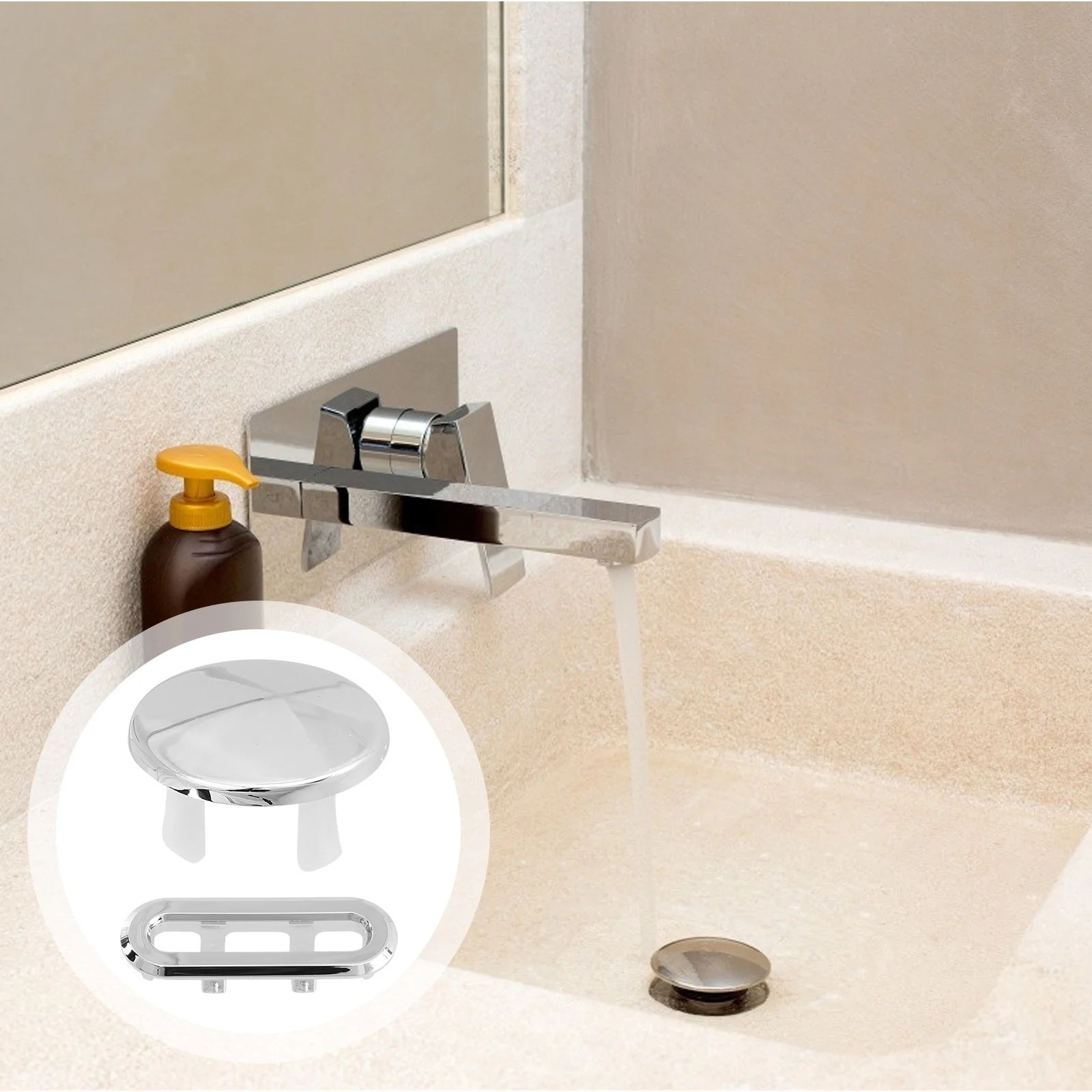 

18Pcs Bathroom Wash Basin Overflow Ring Fine Workmanship Long Service Life Accessory Bathroom Wash Basin Overflow Ring
