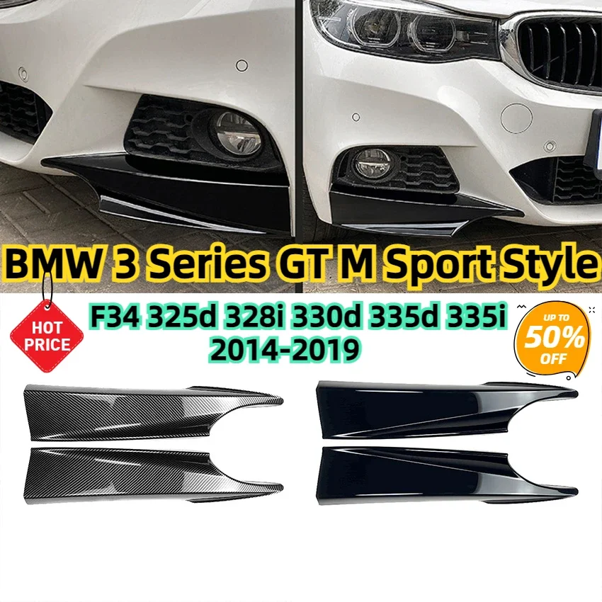 

Front Bumper Side Spoiler Canard Diffuser For BMW 3 Series GT F34 325d 328i 330d 335d 335i M Sport 2014-2019 Splitter Corner Kit