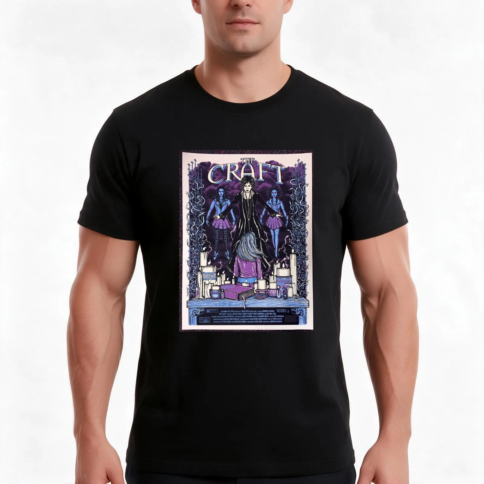 Beautiful Model The Craft Scoop Classic Fans T-Shirt, Summer Casual Cotton Tee, Oversized Streetwear Tops, Vintage Graphic Print