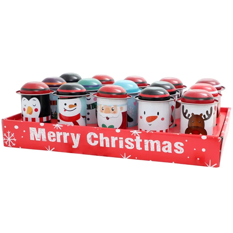 1/15 Stuks Schattige Cartoon Kerst Snoep Blikken Doos Ijzeren Opslag Kan Santa Claus Sneeuwpop Snoep Kan Kind Gift Box Geld & Bankieren Speelgoed