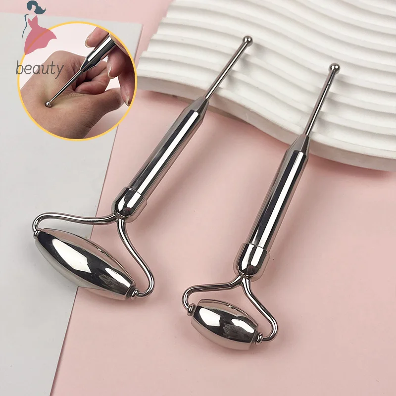 Stainless Steel Double-Ended Facial Roller Massager Skin Care Roller Tools For Face Eyes Neck Relieve Fine Lines And Wrinkles