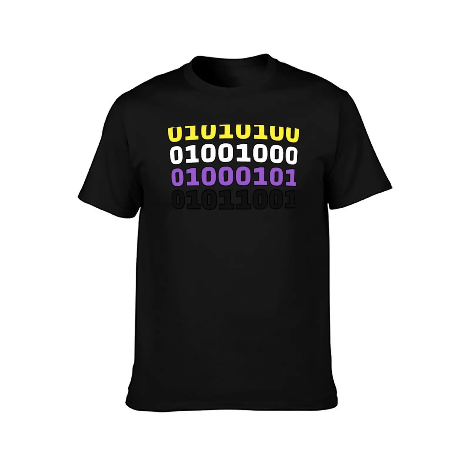 Non-Binary Binary Code (THEY) T-Shirt Casual Basic Street Style T-Shirt