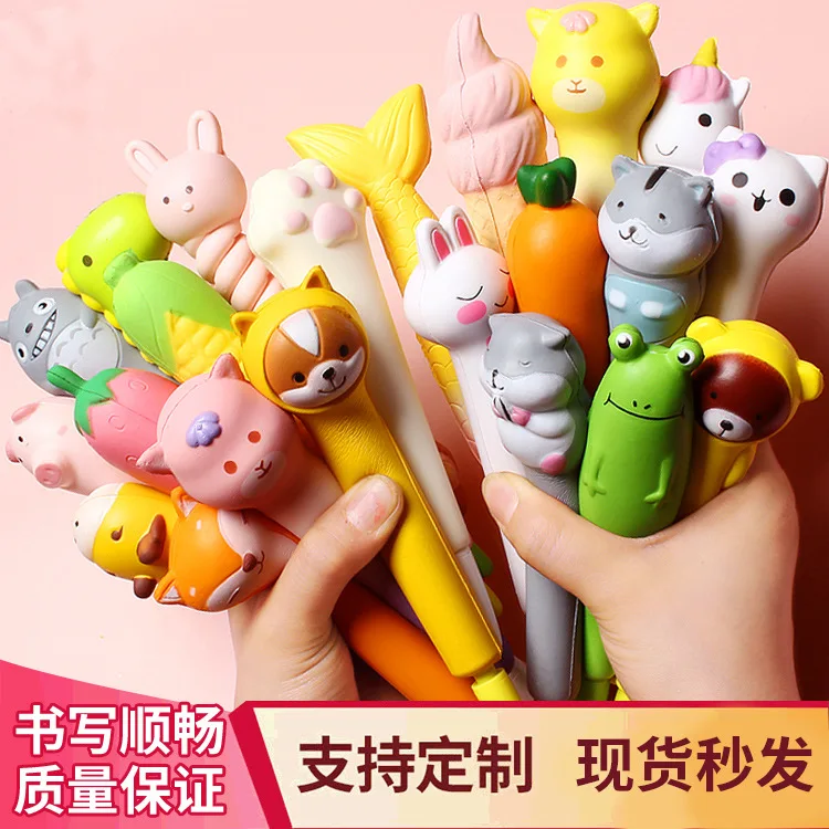 

10pcs Slow Rebound Creative Decompression Neutral kawaii pens Antistress Squeeze Fidget Toy Stress Relief Squishy Toys for kids