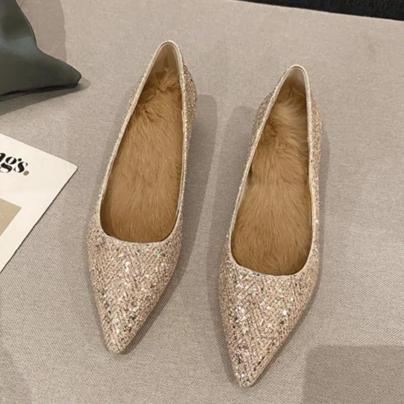 Tacchi alti dorati Moda donna Design Temperamento Scarpe singole a punta Nuove scarpe eleganti con tacco medio da donna Scarpe da donna lucide