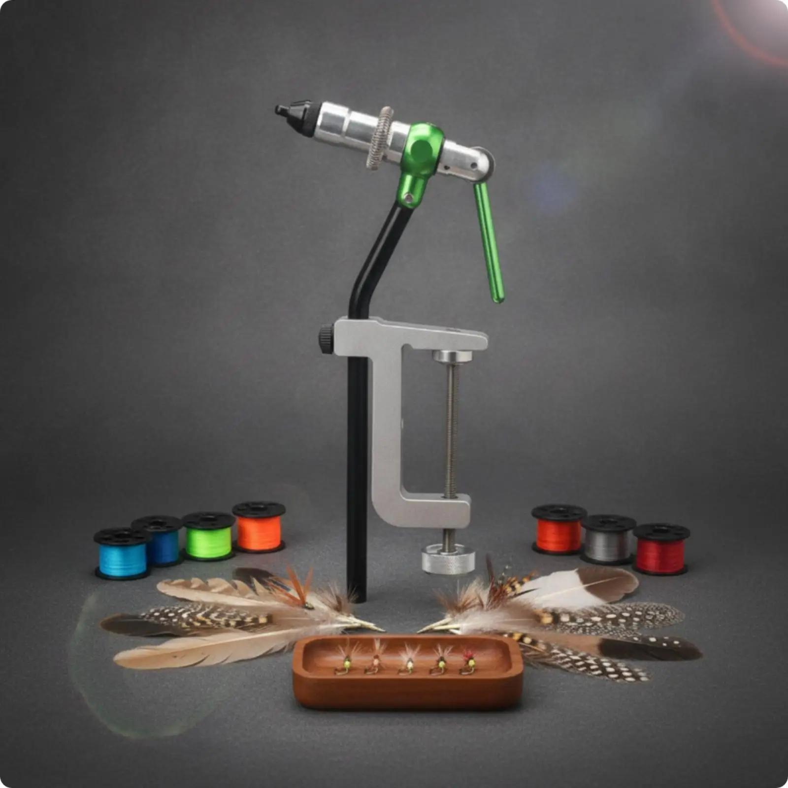 Rotating Hook Fixture Coordinated Bench Vise Precision Clamp Fly Vise for Crafting and Tying Hooks at Desk
