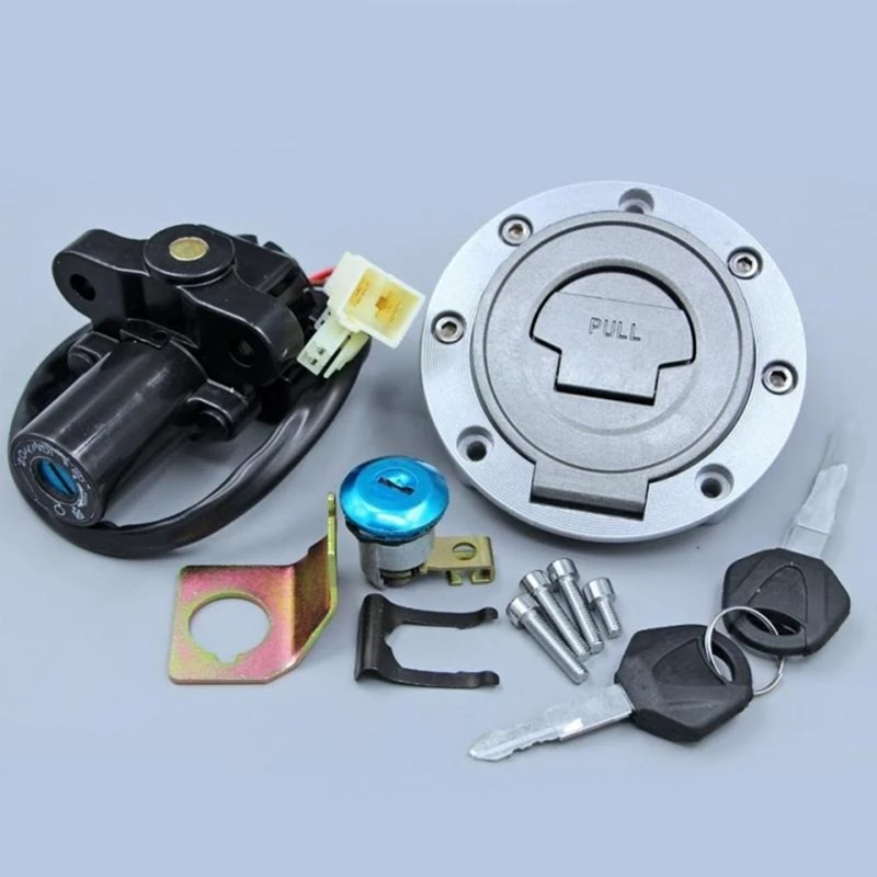 

Ignition Switch Gas Cap Seat Lock Key Set for YZF R1 02-03 07-22 R6 2004 2006-2022 FJR1300 2001-2022 FZ6