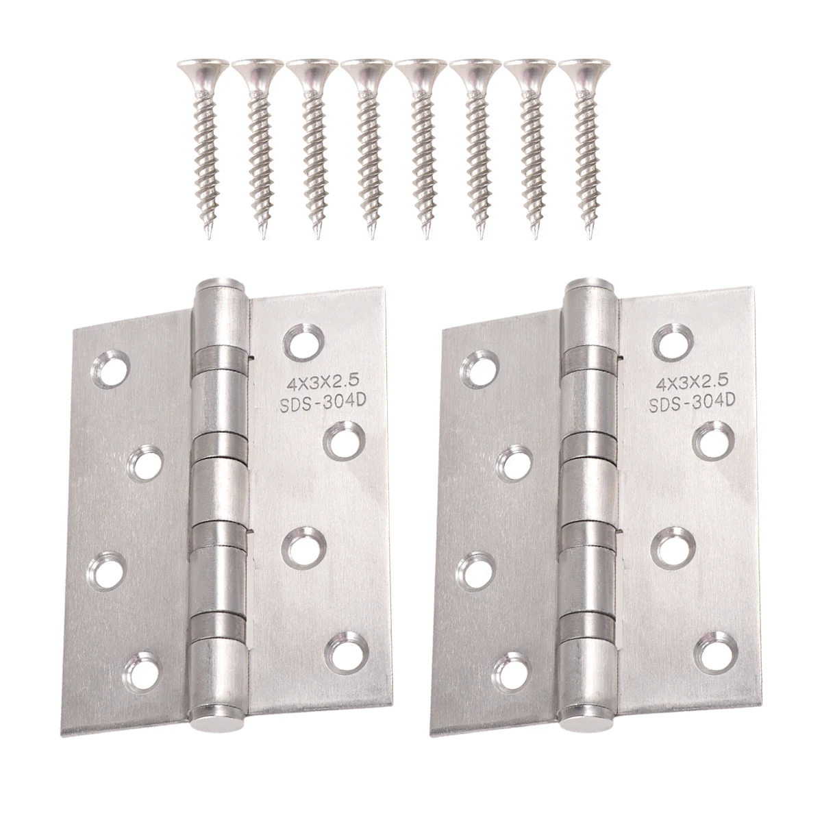 

2 Pcs Stainless Steel Hinge Silver Door Loose Leaf Mute Flat Thickened Hinge Bearing Durable Anti Rust Furniture Wood Doors DIY