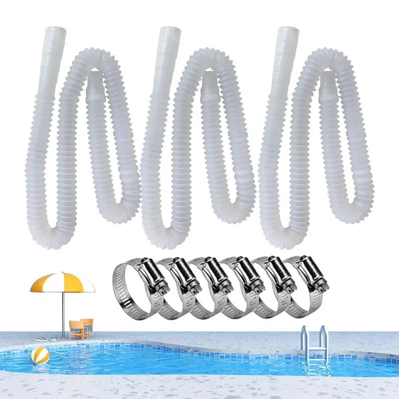 

Pool Filter Pump Hose 3pcs Replacement Pool Pump Filter Hose With Clamps Swimming Pool Accessories Filter Pump Hose Parts For