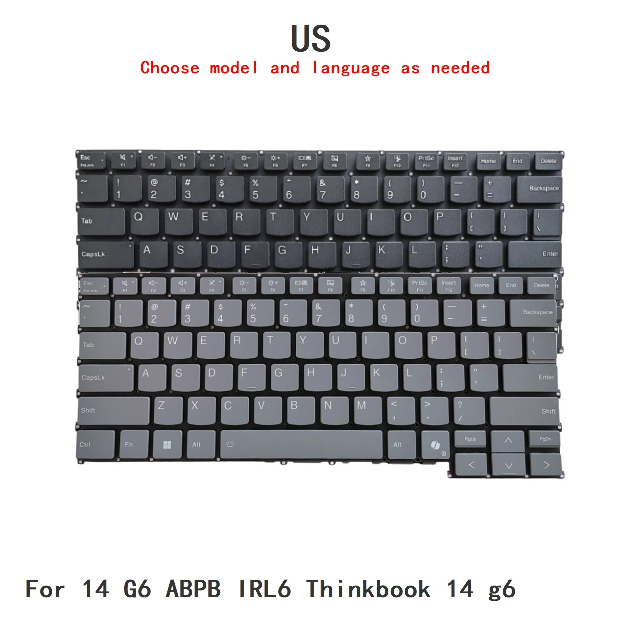 New US Language  Backlit Keyboard For Lenovo Thinkpad 14 G6 ABPB IRL6 Thinkbook 14 g6 Notebook PC Replacement Keyboard