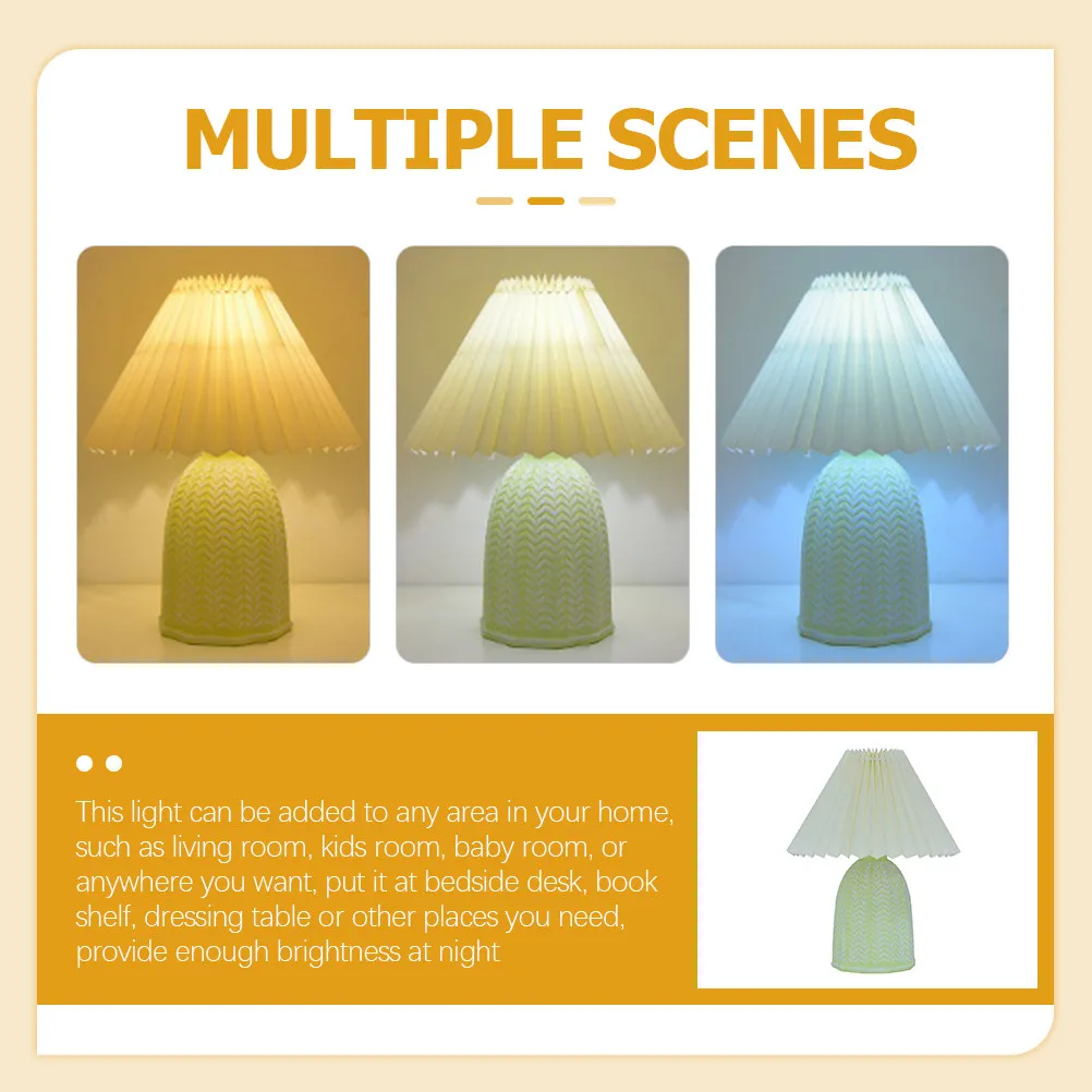 

Nordic Ceramic Desk Lamp LED Bedside Night Light Compact for Bedroom Office Reading Nursery Desk Light Home Bedside Lamp