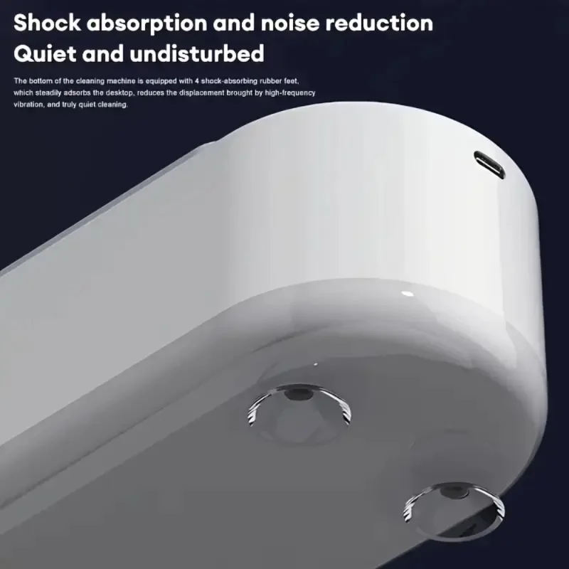 Portable USB Sonic Cleaner for Glasses, Jewelry, Watches, Dental Tools - 360° Rotation, Oil & Residue Remover, Deodorizer, Comp