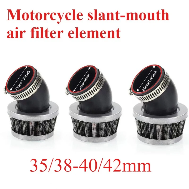 

35/38-40/42mm High Flow Angled Air Filter for ATV Beach Bike Motorcycle Scooter Replacement