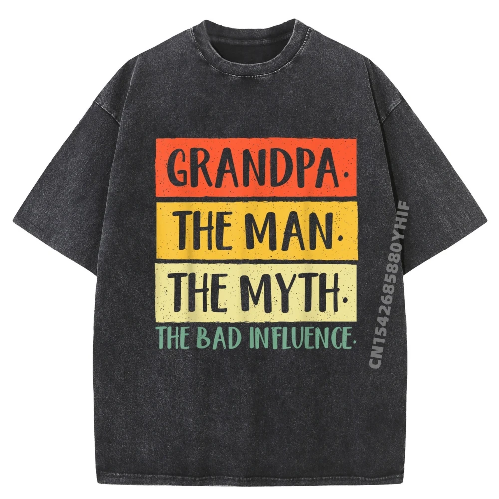 

Best Grandpa Art For Men T Shirts Gift Idea Cotton Breathable Tops & Tees Newest Retro Washed T Shirts Normal Printed Tops