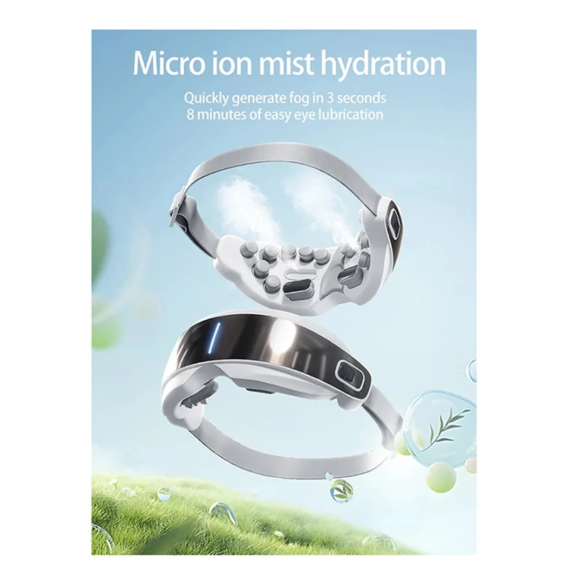 

A15Q-Steam Eye Massager With Warm Spa, Kneading Acupressure Therapy, And Bluetooth For Relieving Eye Fatigue