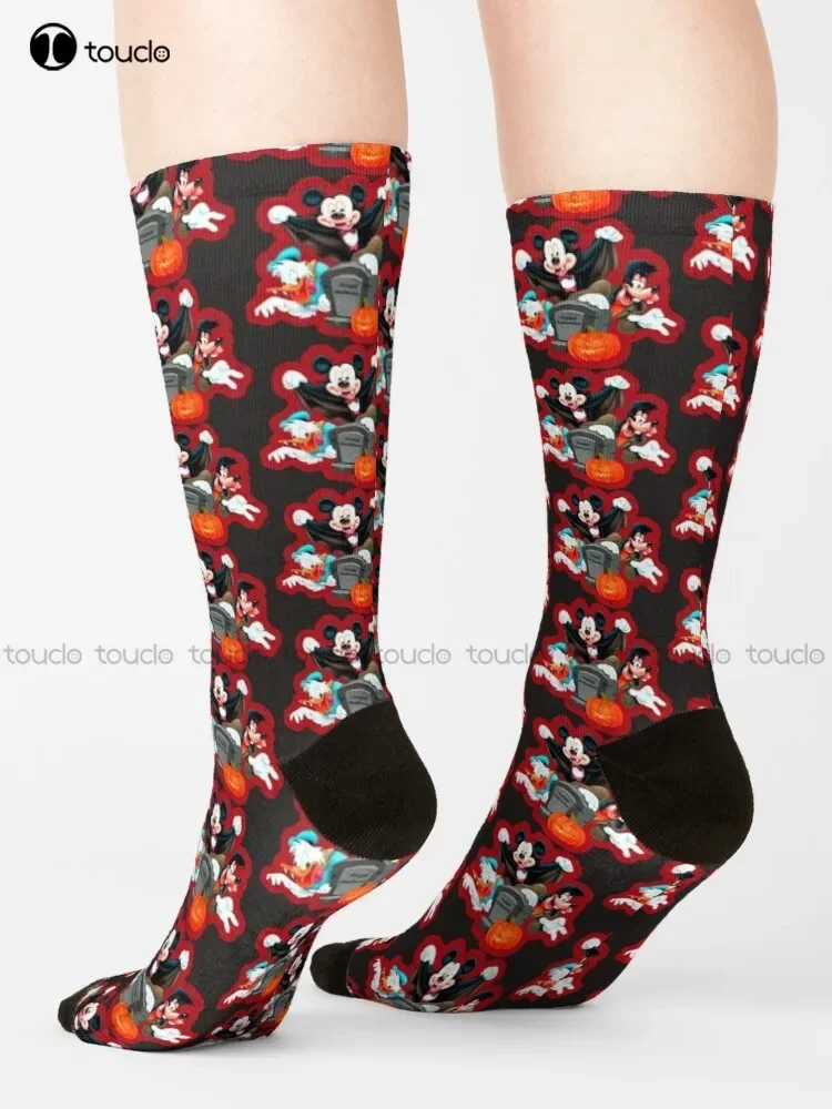 New Happy Halloween Socks Girls Soccer  Personalized Custom Unisex Adult Socks Teen Socks Halloween Christmas Gift