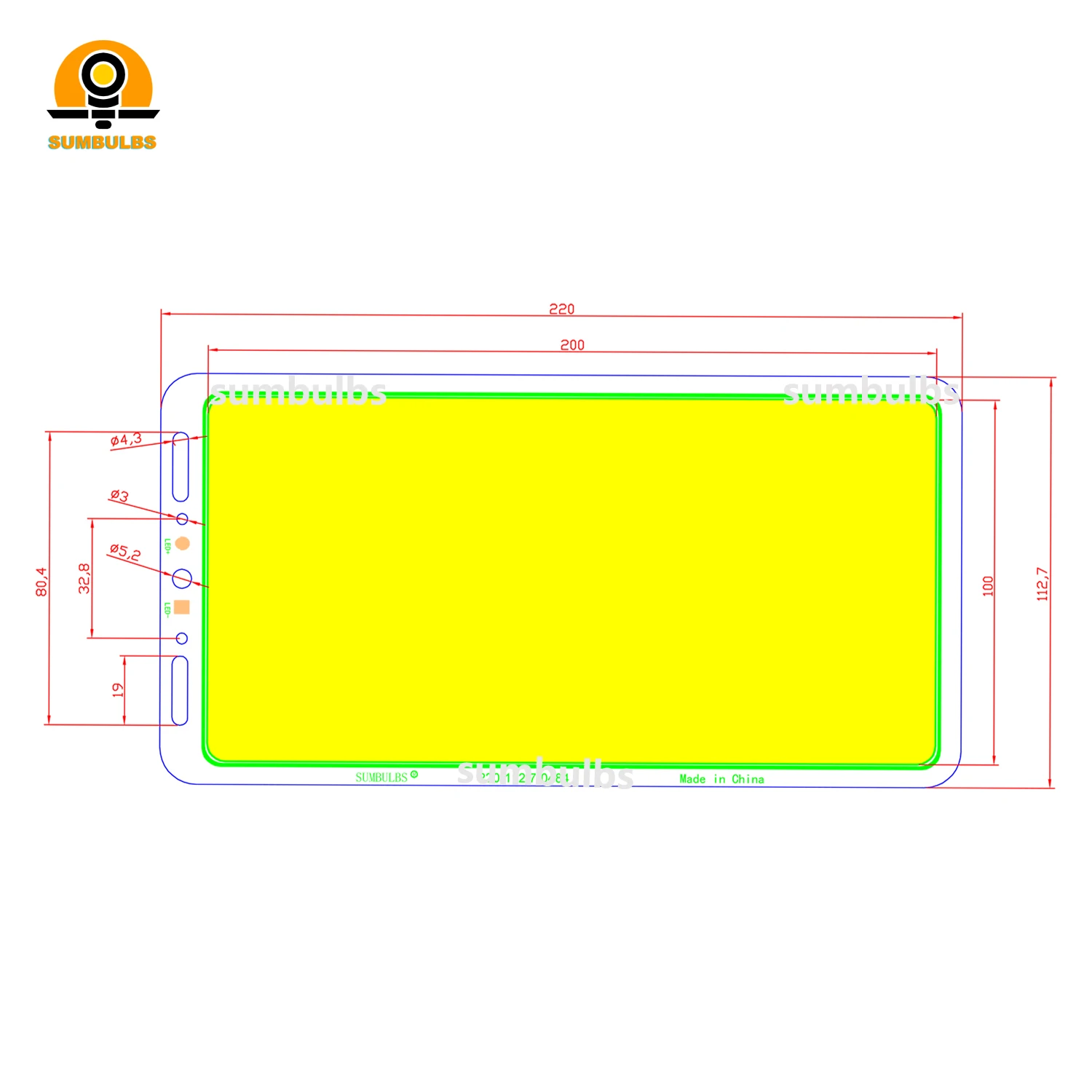 Ultra Bright 70W DC 12V LED COB Panel Light Warm Cold White Blue Matrix Board for Outdoor Camping Fishing Rod Hiking Lamp Bulb