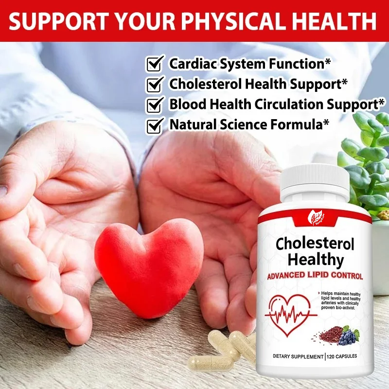 Cholesterol Health Supplement - Lowers LDL and Triglycerides, Supports Healthy Cholesterol Levels Natural Heart Health Capsules
