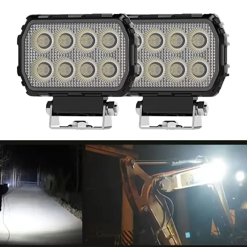 

4.5'' Black Knight Rectangle Floodlight 9-32V Work Car Light For Jeep Truck Boat Tractor ATV Offroad 4X4 Barra LED Headlight