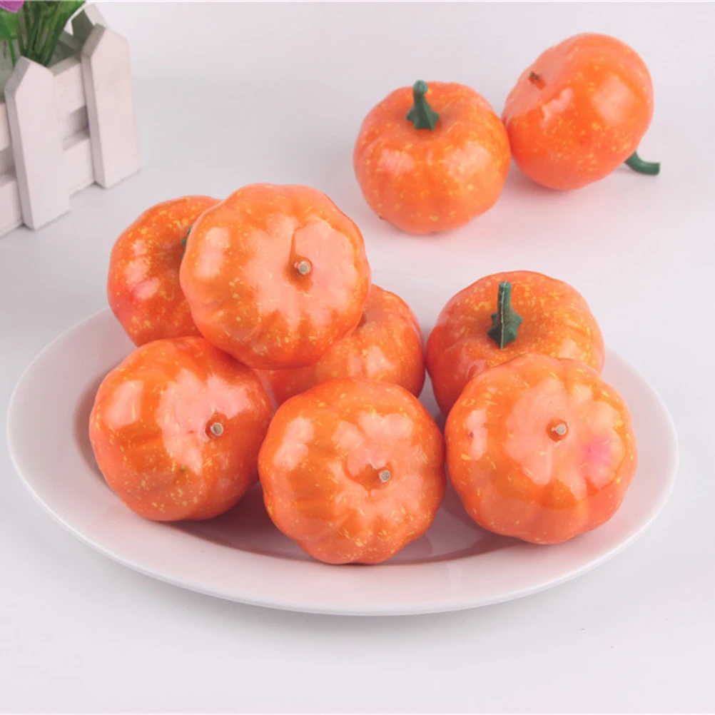 

8 Pcs Simulation Pumpkin Decoration Party Halloween Decorations Vegetable Artificial