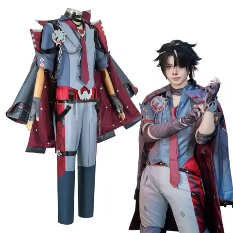 Genshin Impact Wriothesley Cosplay Costume Uniform Wig Cosplay Anime Chinese Style Halloween Costumes Men Game