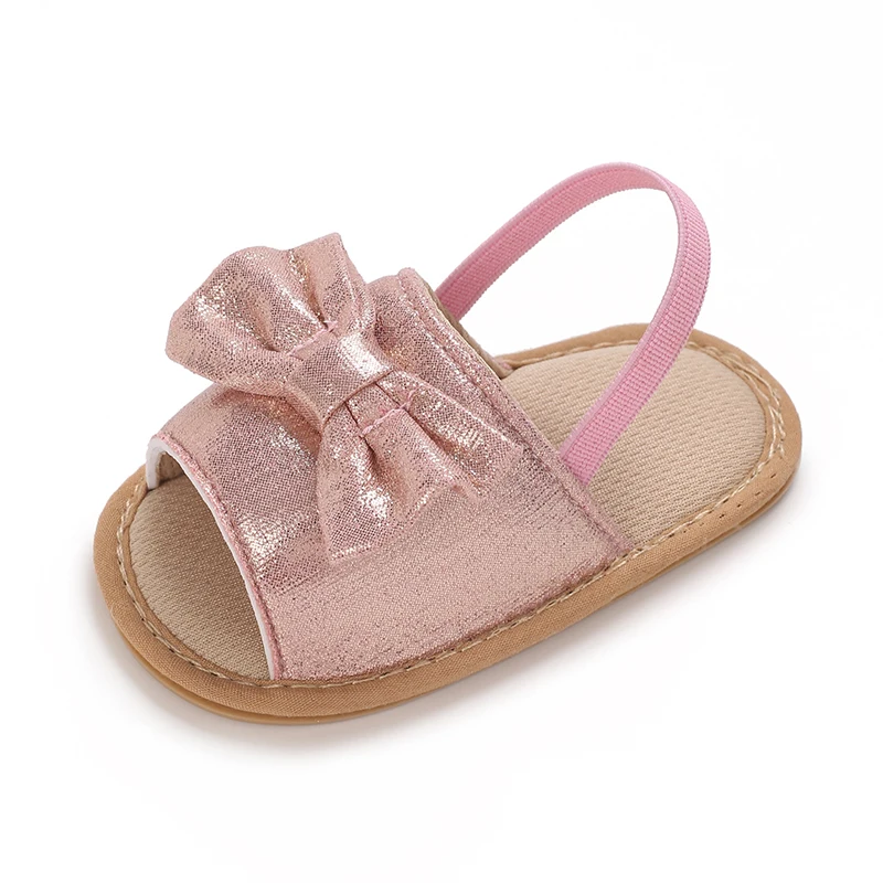 0-18M Baby Cute Preschool Summer Sandals Pink Princess Casual Soft Rubber Sole Anti slip Single Shoes Girl\'s Walking Shoes