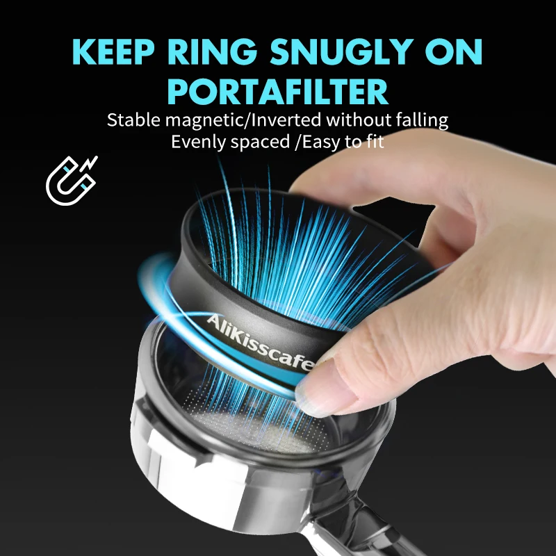 AliKisscafe Coffee Dosing Ring Funnel Magnetic 51MM 54MM 58MM For Delonghi Breville Portafilter Espresso Accessory Barista Tools