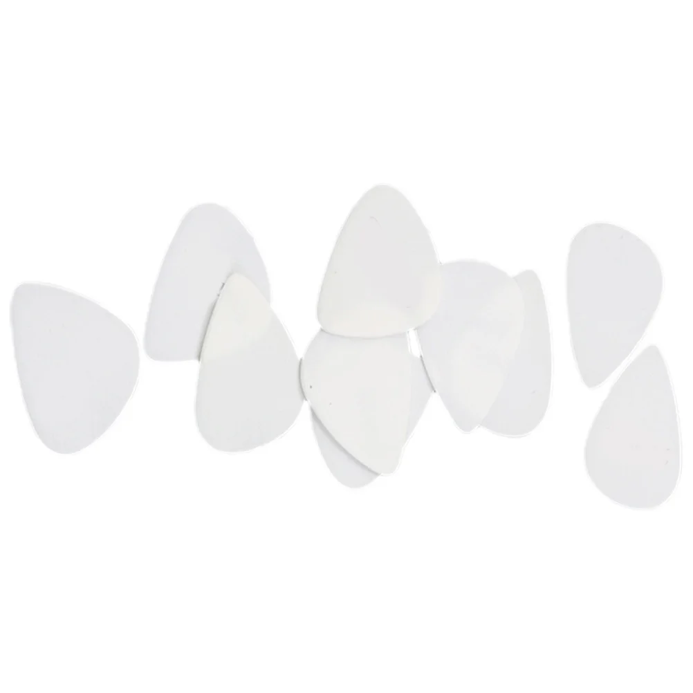 

10Pcs Guitar Picks White Portable Professional for Acoustic Electric Bass Practice Performance Music Instrument