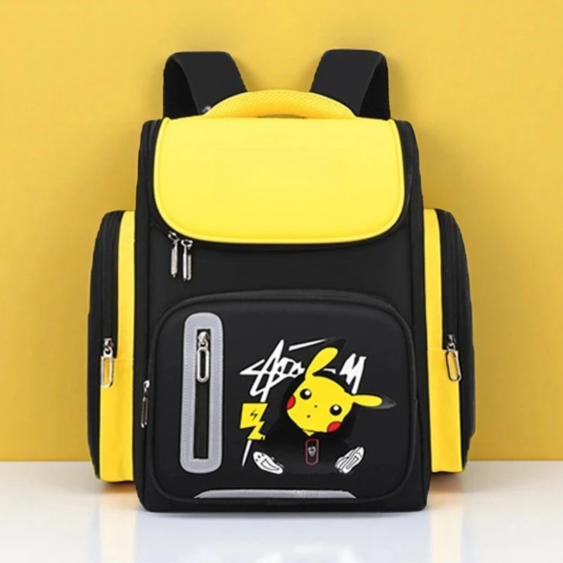 

Pikachu Kids Backpack Cartoon School Bag Capacity Ergonomic Backpack for Students Spine Protection Book Bag Multi-Color Options
