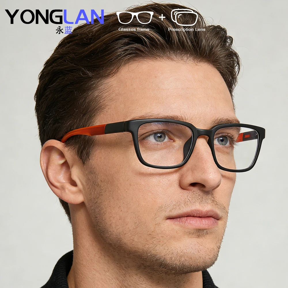 

YONGLAN 2026 New Square TR90 Prescription Glasses Dafocal Eyeglasses Man Multifocal Men's Grade Lenses Clearsight Eyewear
